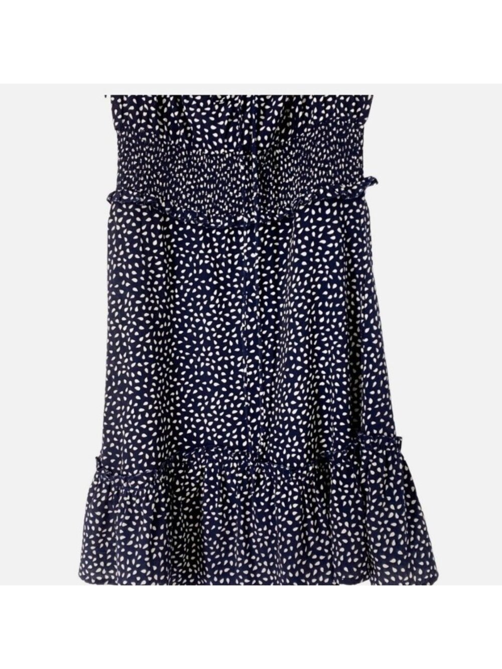 Women’s Skater Fit & Flare Smock Frill Navy Dress - Picture 3 of 8